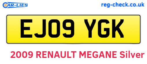 EJ09YGK are the vehicle registration plates.