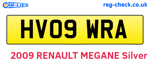 HV09WRA are the vehicle registration plates.