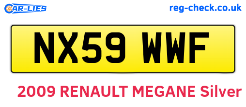 NX59WWF are the vehicle registration plates.