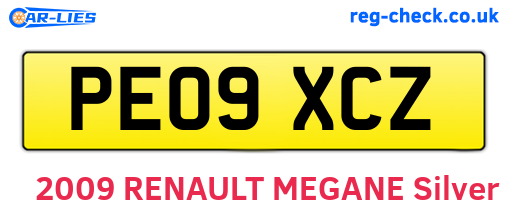 PE09XCZ are the vehicle registration plates.