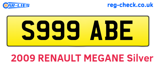 S999ABE are the vehicle registration plates.
