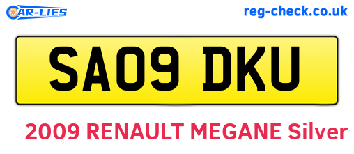 SA09DKU are the vehicle registration plates.
