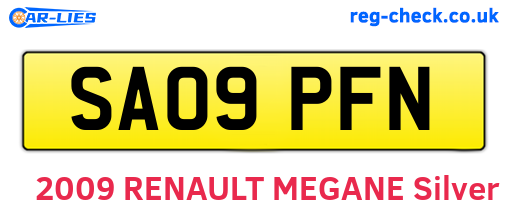 SA09PFN are the vehicle registration plates.