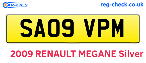 SA09VPM are the vehicle registration plates.
