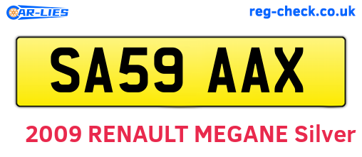 SA59AAX are the vehicle registration plates.