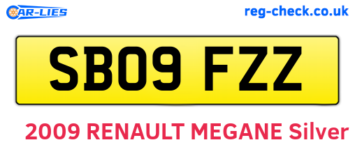 SB09FZZ are the vehicle registration plates.