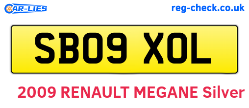 SB09XOL are the vehicle registration plates.