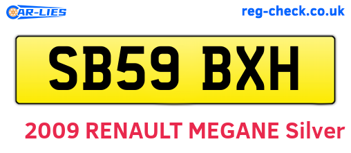 SB59BXH are the vehicle registration plates.