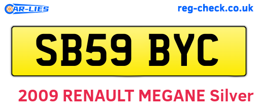 SB59BYC are the vehicle registration plates.