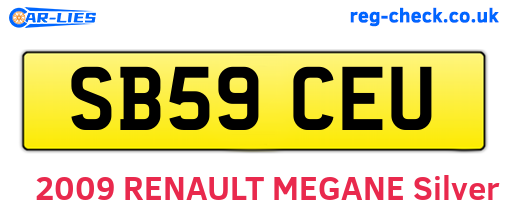 SB59CEU are the vehicle registration plates.