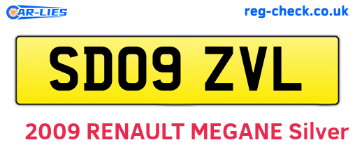SD09ZVL are the vehicle registration plates.
