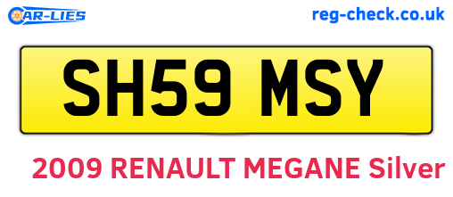 SH59MSY are the vehicle registration plates.