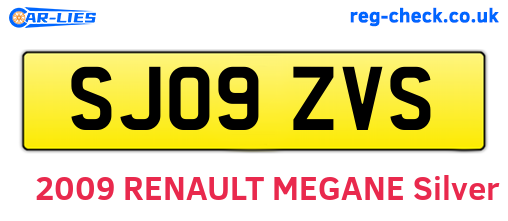 SJ09ZVS are the vehicle registration plates.