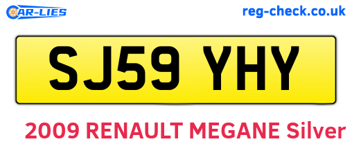 SJ59YHY are the vehicle registration plates.