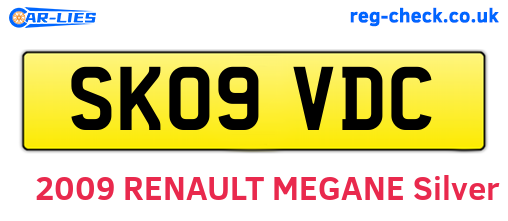 SK09VDC are the vehicle registration plates.