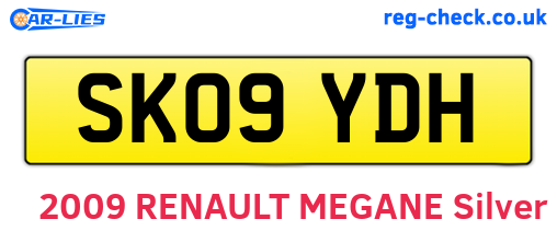 SK09YDH are the vehicle registration plates.