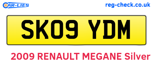 SK09YDM are the vehicle registration plates.