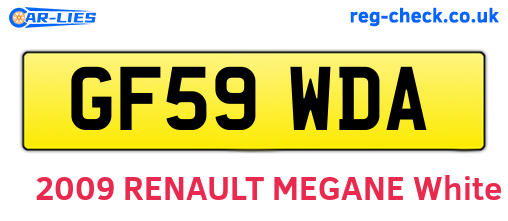 GF59WDA are the vehicle registration plates.