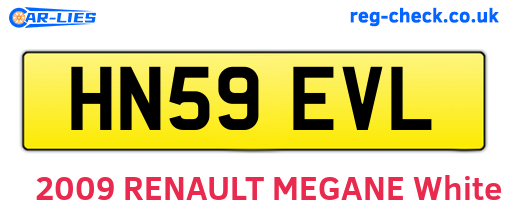 HN59EVL are the vehicle registration plates.