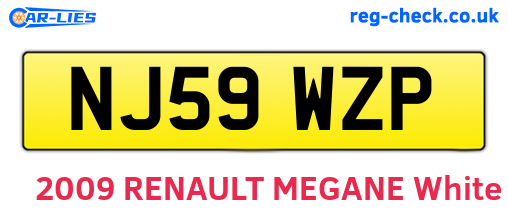 NJ59WZP are the vehicle registration plates.