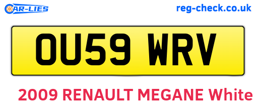 OU59WRV are the vehicle registration plates.
