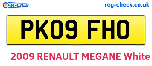 PK09FHO are the vehicle registration plates.