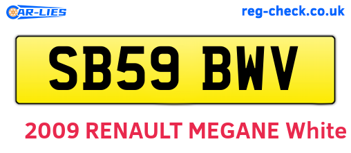 SB59BWV are the vehicle registration plates.