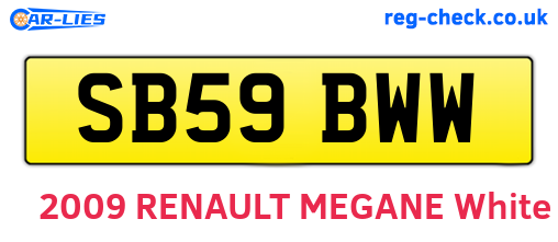 SB59BWW are the vehicle registration plates.