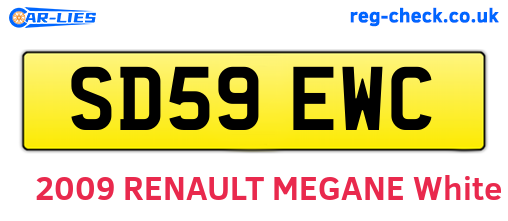 SD59EWC are the vehicle registration plates.