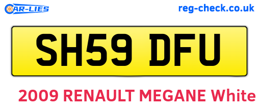 SH59DFU are the vehicle registration plates.
