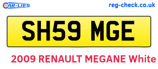 SH59MGE are the vehicle registration plates.
