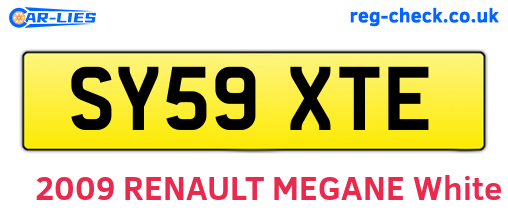 SY59XTE are the vehicle registration plates.