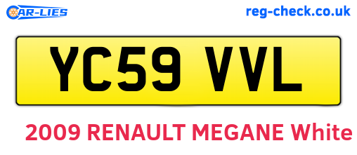 YC59VVL are the vehicle registration plates.