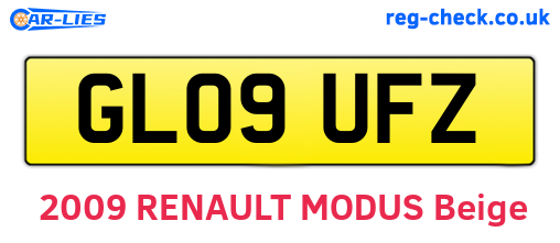 GL09UFZ are the vehicle registration plates.