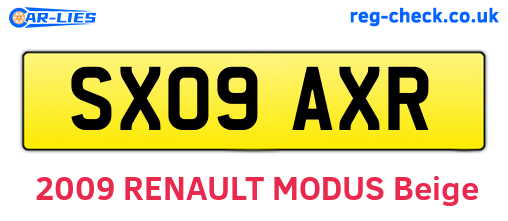 SX09AXR are the vehicle registration plates.