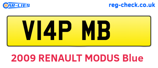 V14PMB are the vehicle registration plates.