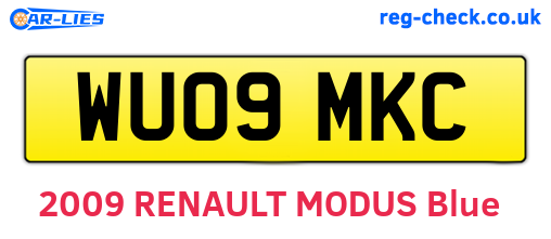 WU09MKC are the vehicle registration plates.