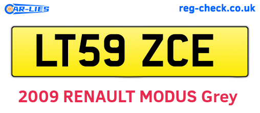 LT59ZCE are the vehicle registration plates.