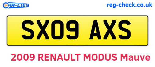 SX09AXS are the vehicle registration plates.