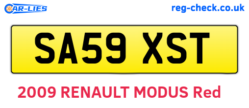 SA59XST are the vehicle registration plates.