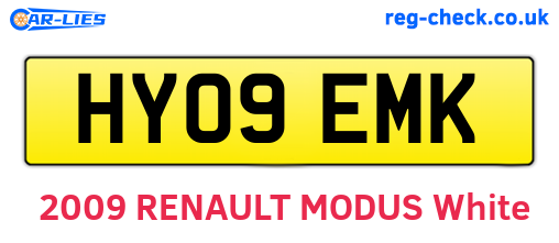 HY09EMK are the vehicle registration plates.
