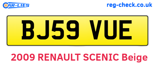 BJ59VUE are the vehicle registration plates.