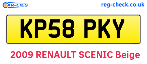 KP58PKY are the vehicle registration plates.