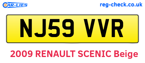 NJ59VVR are the vehicle registration plates.