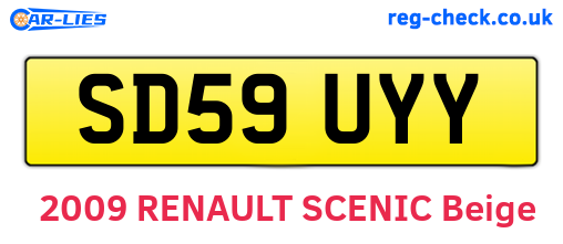 SD59UYY are the vehicle registration plates.