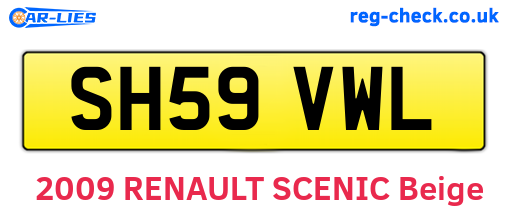 SH59VWL are the vehicle registration plates.