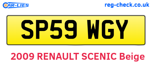 SP59WGY are the vehicle registration plates.