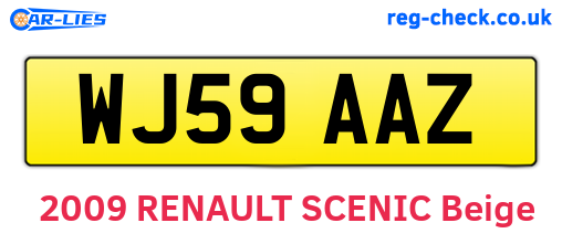 WJ59AAZ are the vehicle registration plates.