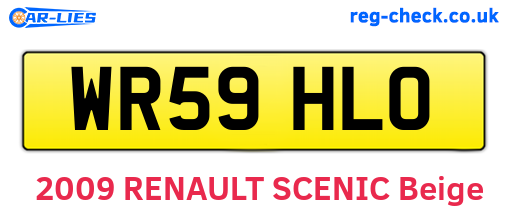 WR59HLO are the vehicle registration plates.