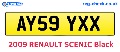 AY59YXX are the vehicle registration plates.